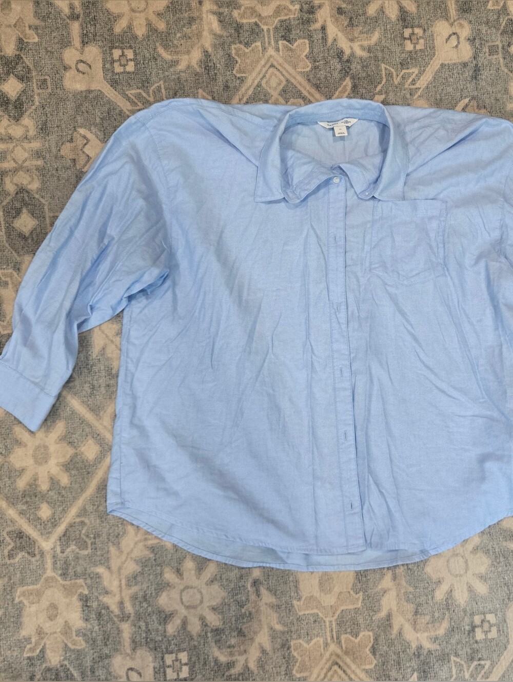 Old Navy Light Blue Long-Sleeve Button-Up Shirt